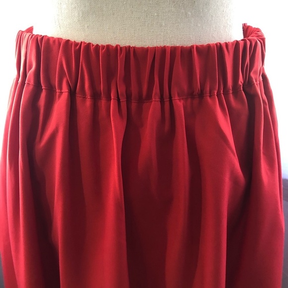 Urban Coco red skirt pleated SZ M midi - Picture 6 of 11